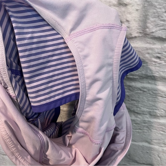RARE sz 8 Lululemon Speed Short Classic Stripe Iris Flower Pretty Purple Run - Picture 8 of 12